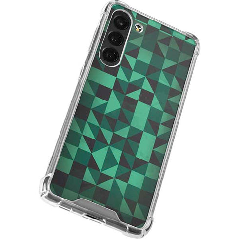 Black & Green Galaxy S24 FE Clear Case